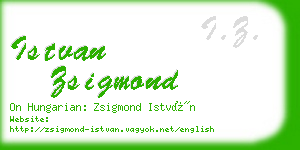 istvan zsigmond business card